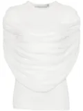 Christopher Esber Sonora draped-panel T-shirt - White