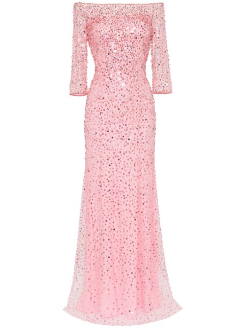 Jenny Packham Lantana sequin-embellished gown Women