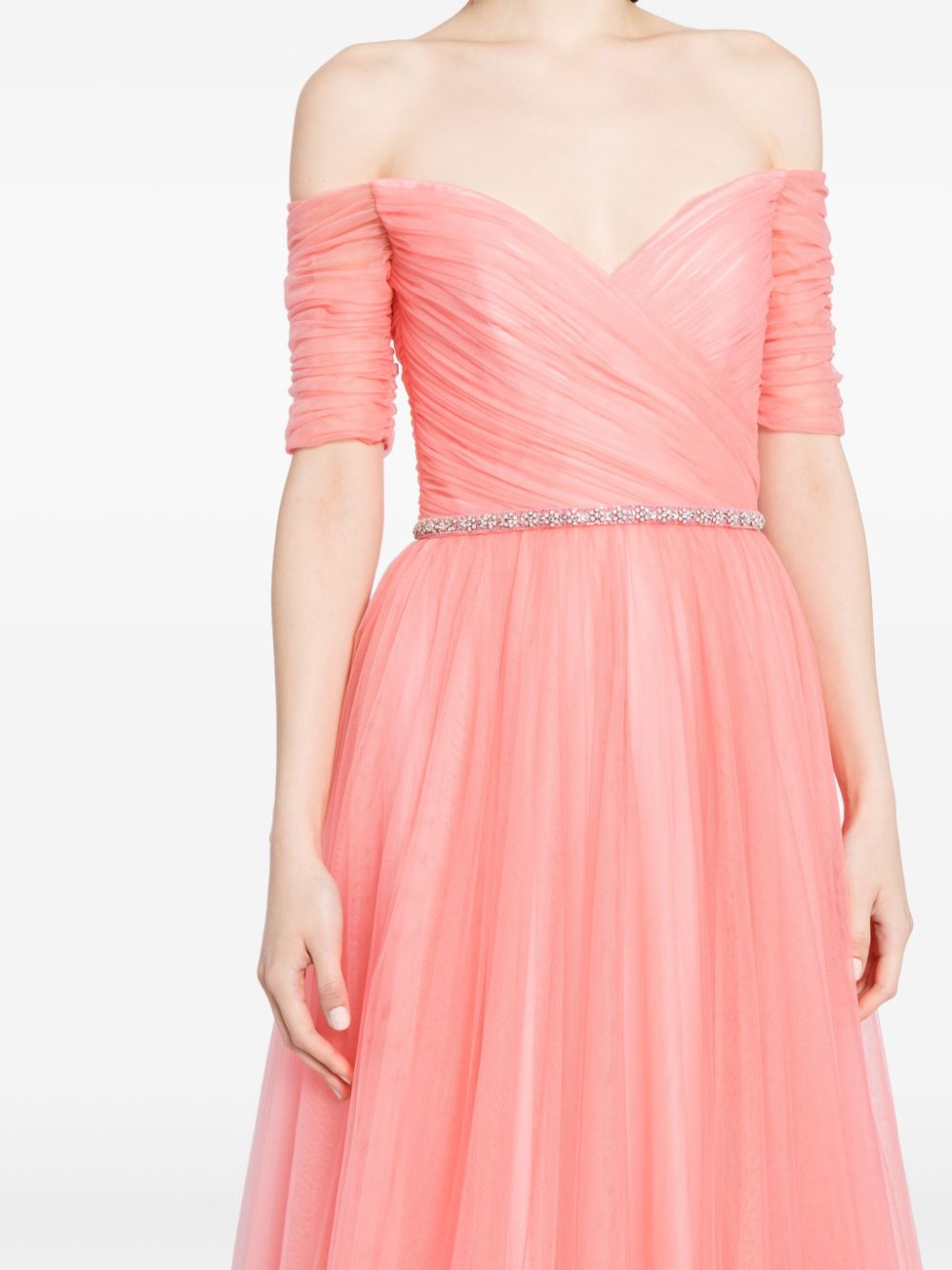 Shop Jenny Packham Zinnia Embellished Gown In Pink