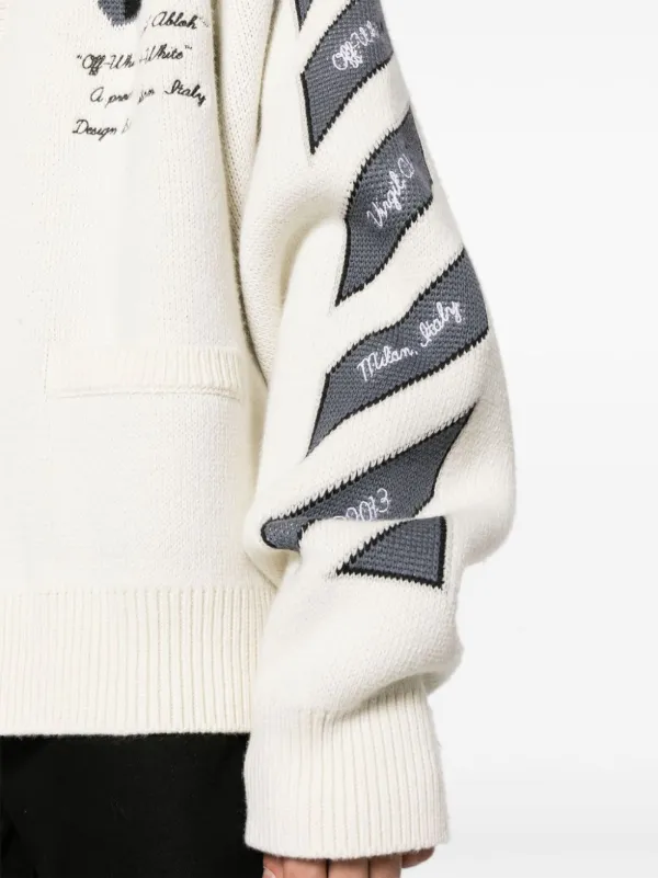 【関税込み】off-white 'Varsity' cardigan Off-White Varsity' Cardigan in Neutrals | THE LIST