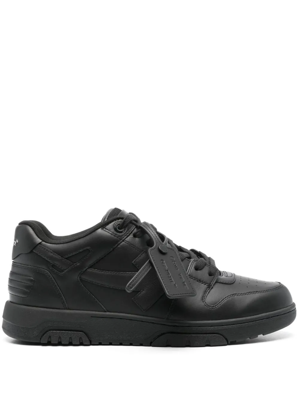 Off-white Out Of Office Leather Sneakers In Black