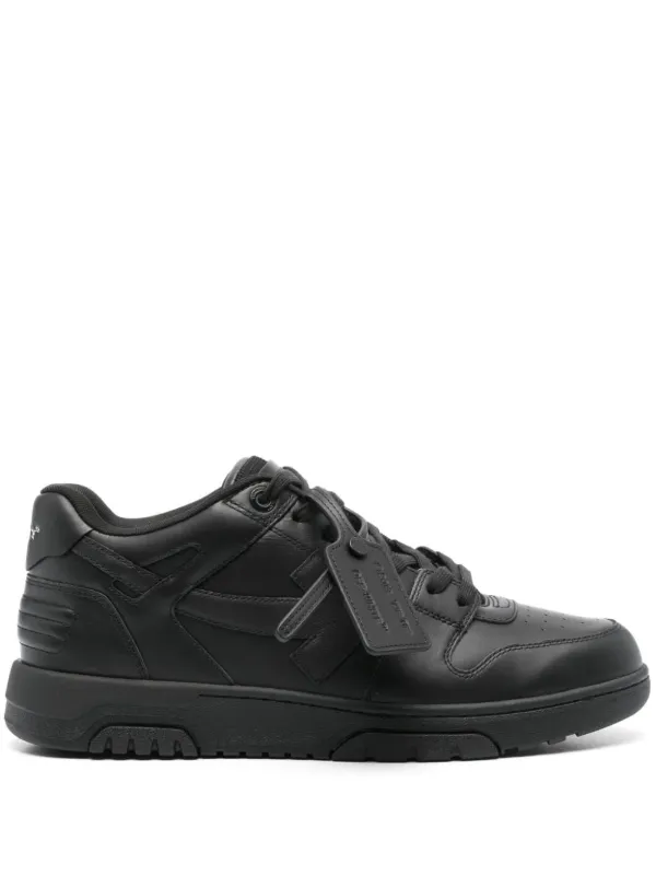 Off White Out of Office Leather Sneakers Black