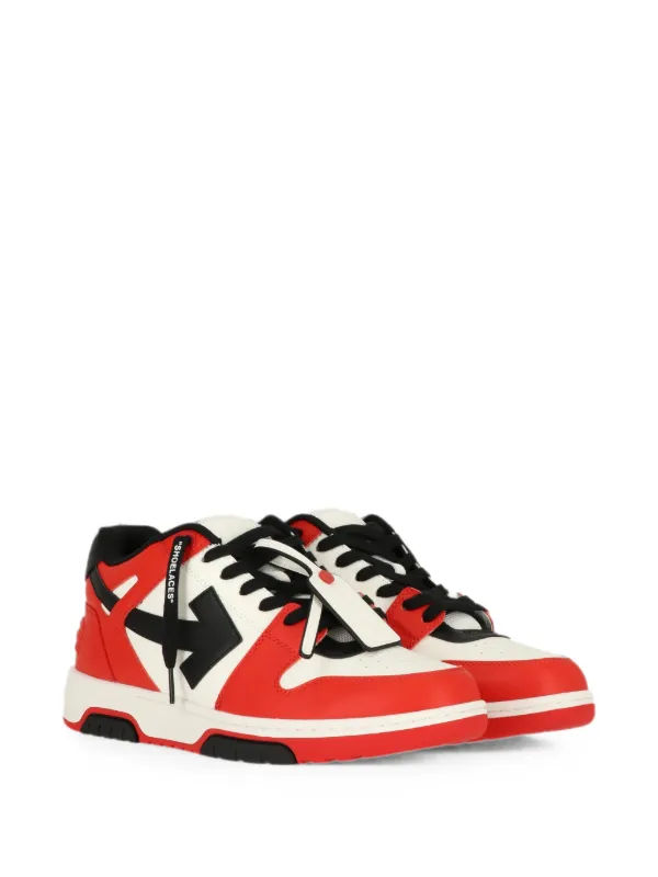 Off-White Out Of Office colour-block Sneakers | レッド | FARFETCH JP