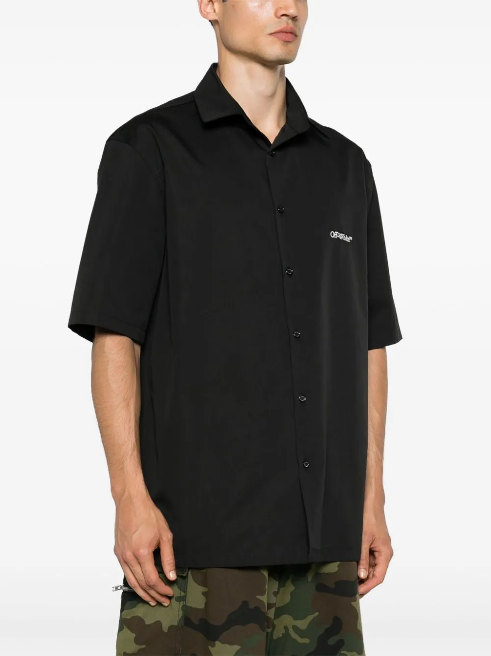 Cheap Off-White Gothic Arrow poplin shirt Men