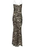 Parlor zebra-print sleeveless dress - Black