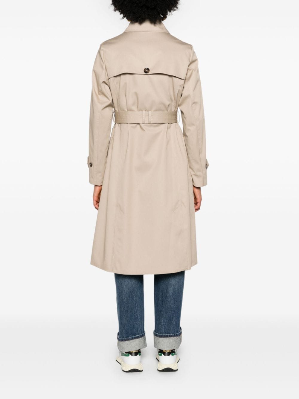 Shop Barbour Greta Double-breasted Trench Coat In Neutrals