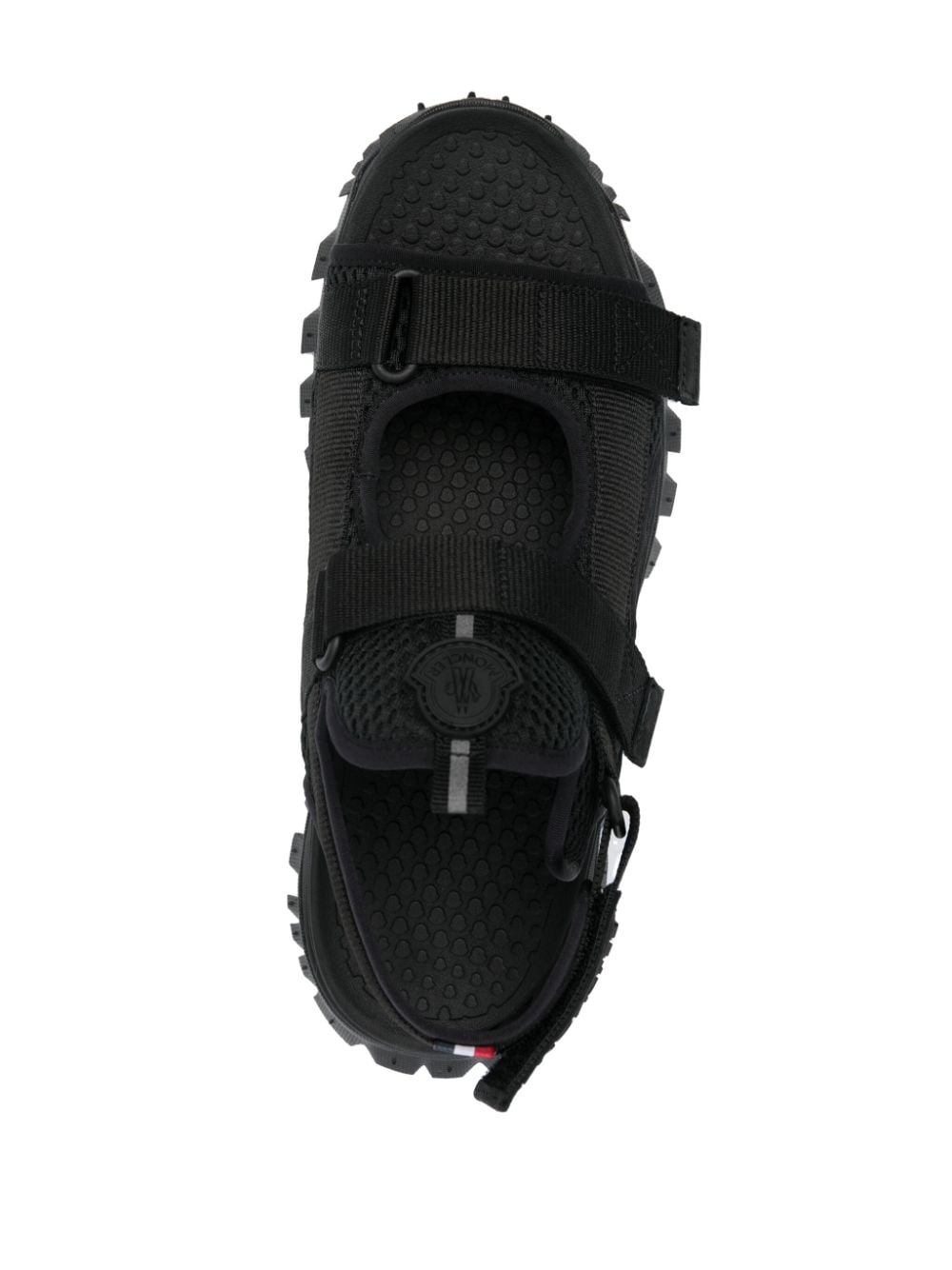 Shop Moncler Trailgrip Vela Sandals In 黑色