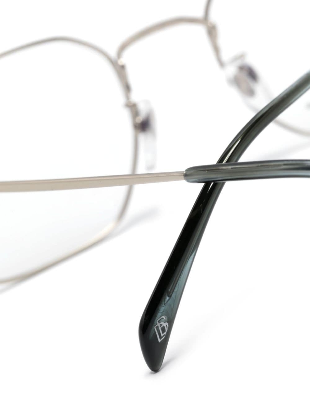 Shop Eyewear By David Beckham Geometric-frame Glasses In Silver
