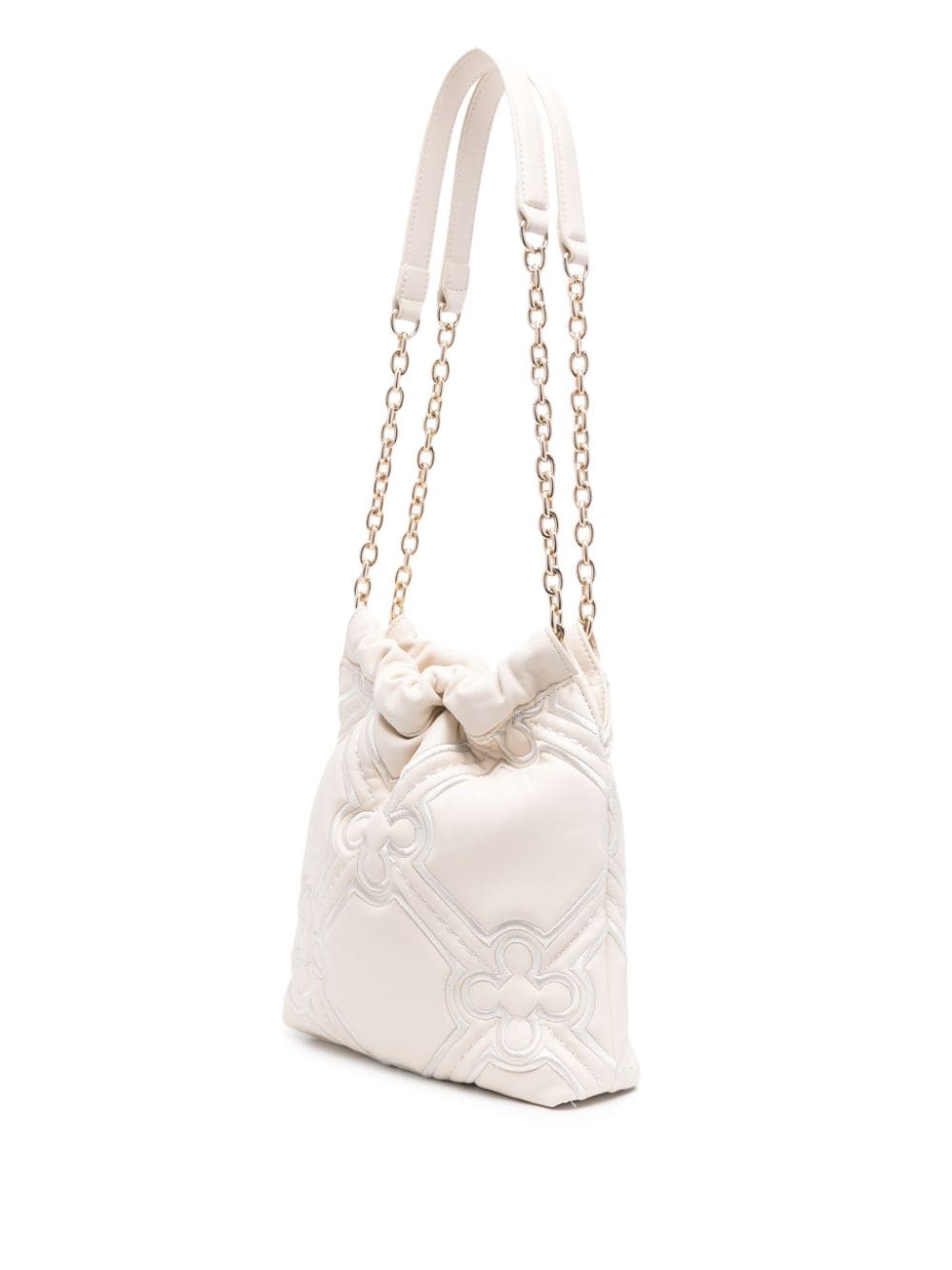 Shop V73 Nyala Embroidered Shoulder Bag In White