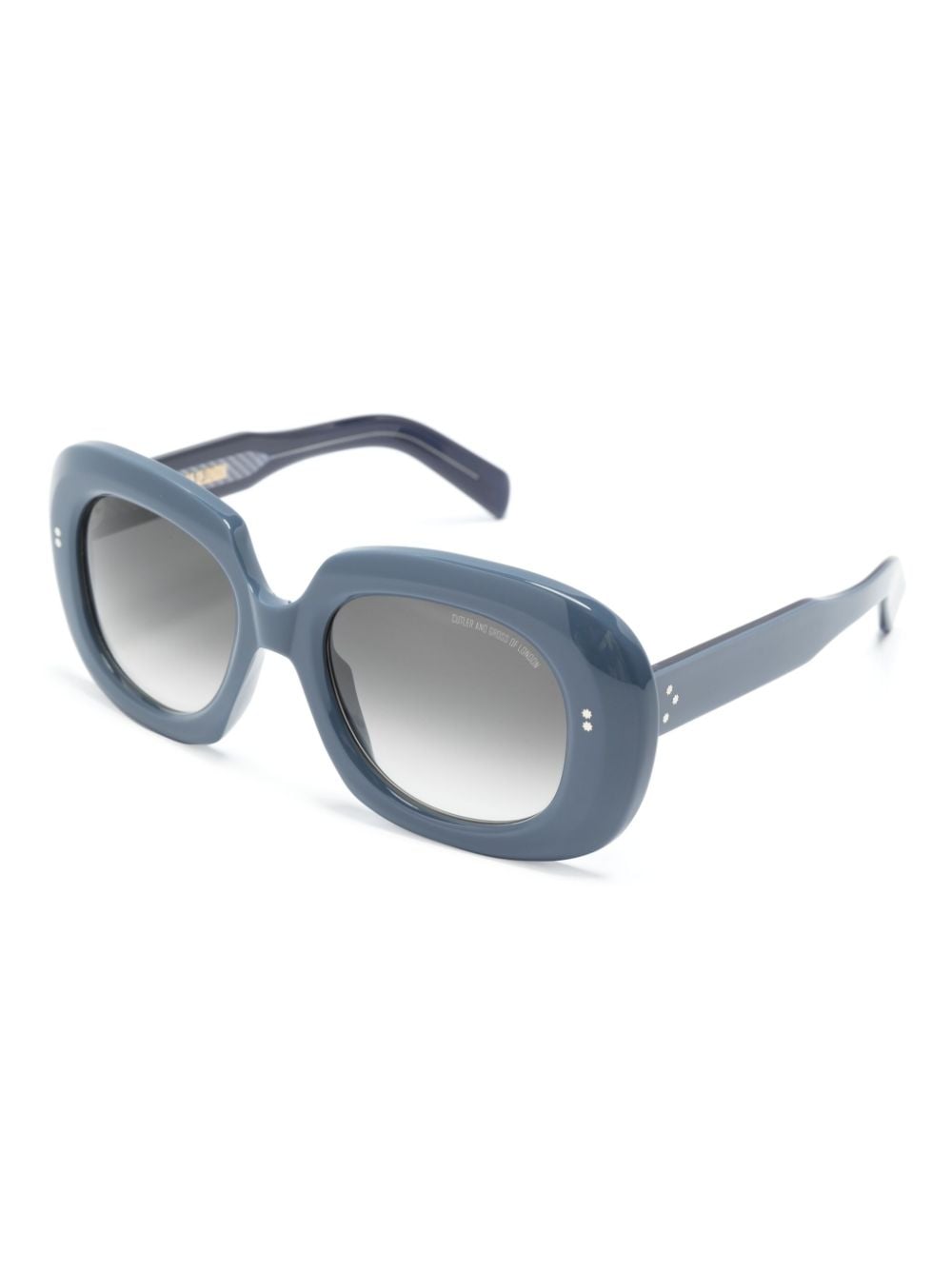 Shop Cutler And Gross 9383 Round-frame Sunglasses In Blue