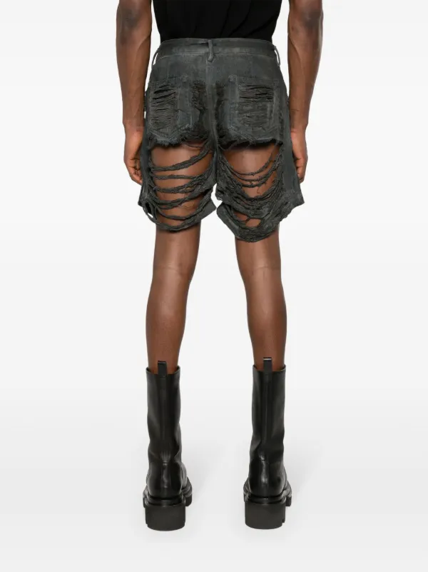 人気商品の中古品・新品・未使用品 Rick Owens グレー | デニムショーツ ダメージ DRKSHDW パンツ