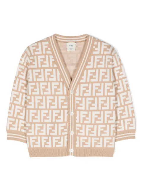 Fendi Kids FF-motif cotton cardigan