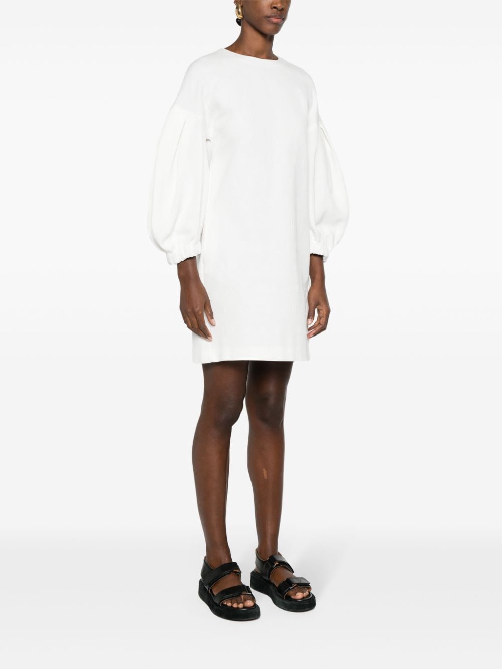 Max Mara embossed-logo mini dress Wit