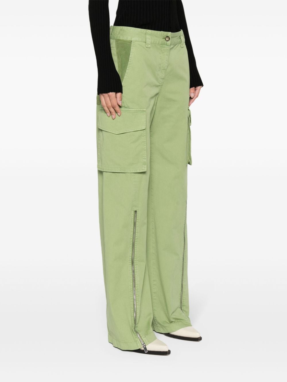 Shop Stella Mccartney Straight-leg Cargo Pants In Green