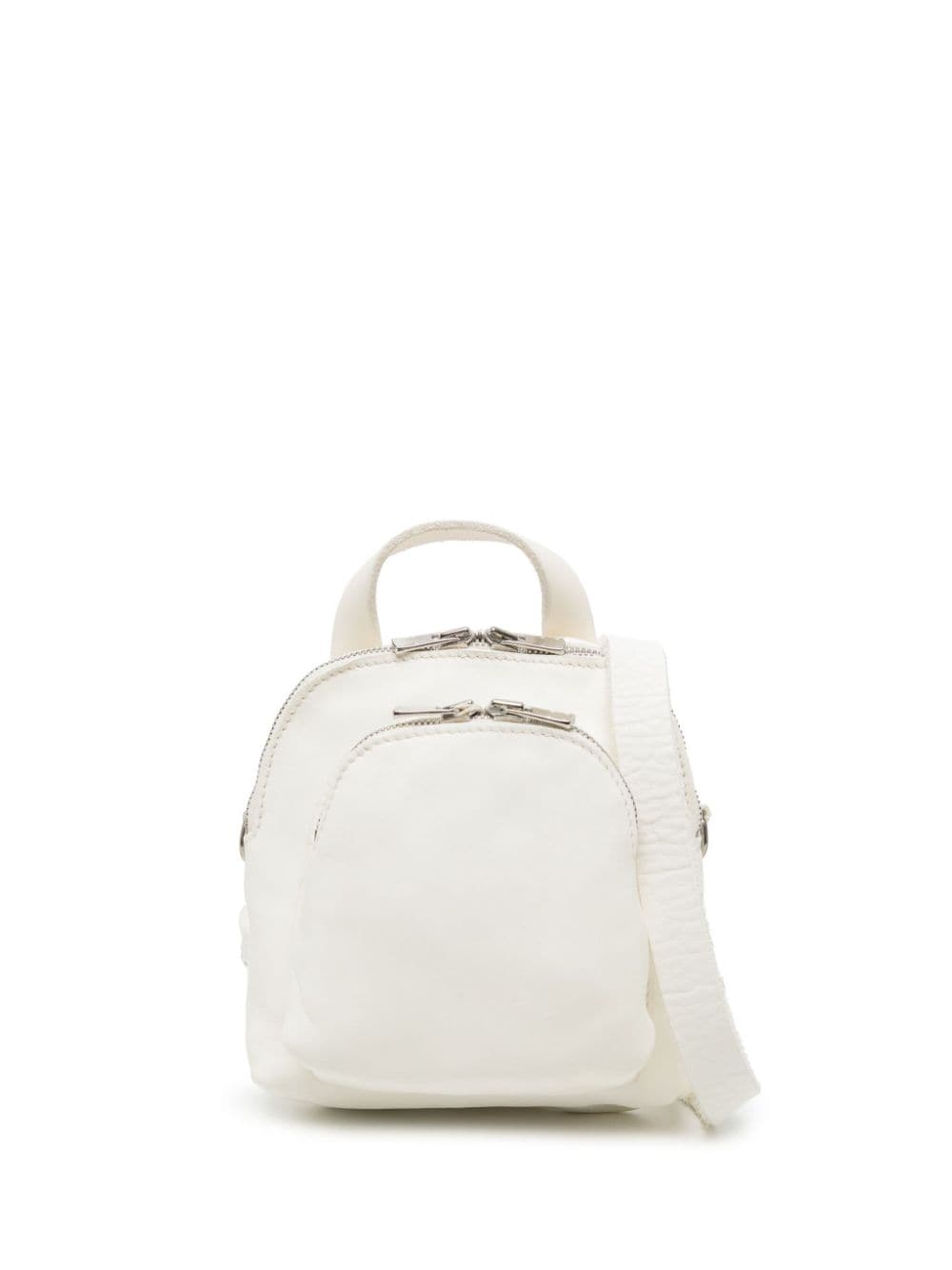 Guidi Leather Shoulder Bag In White
