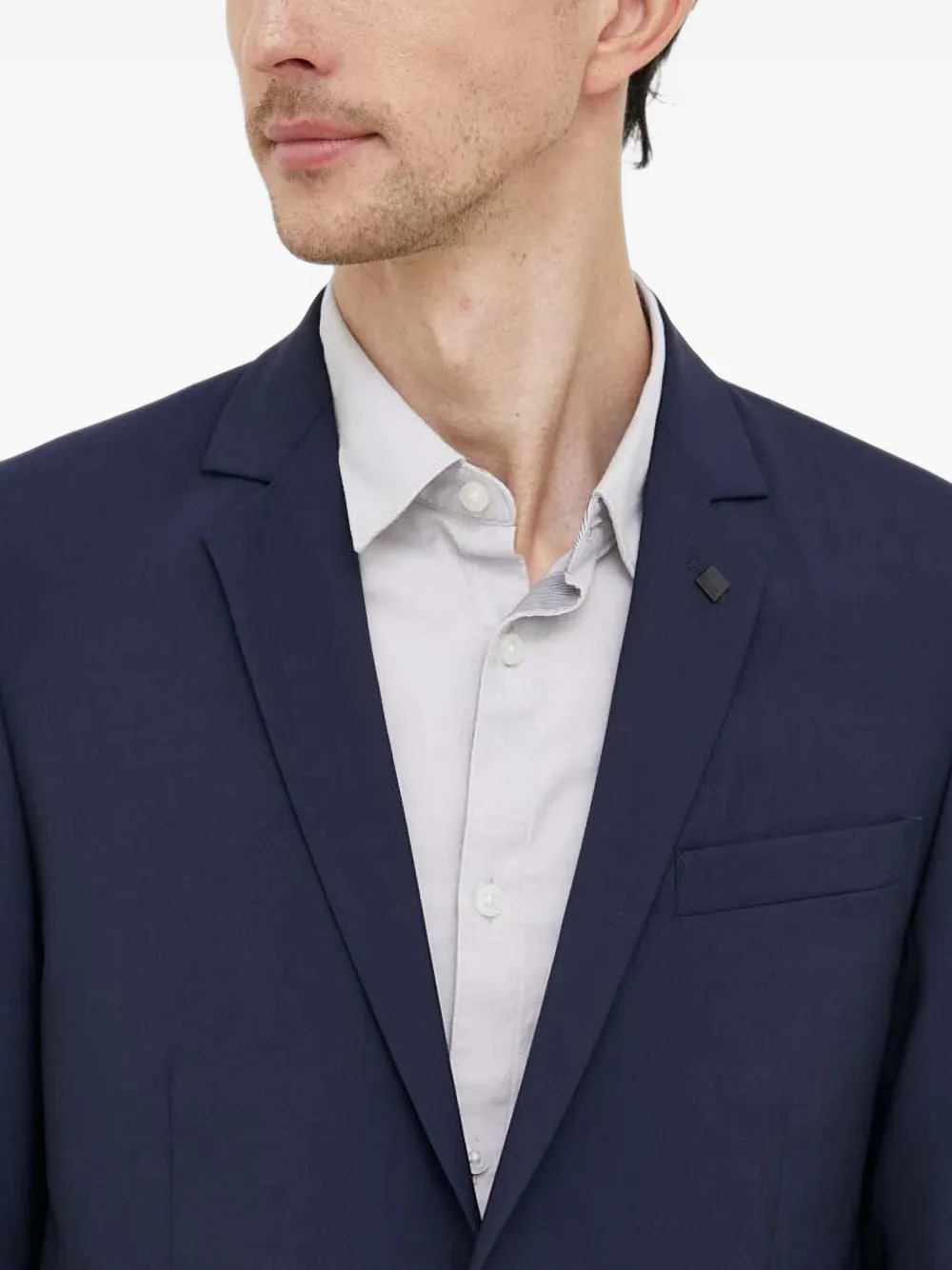 Karl Lagerfeld notch-lapel tailored blazer Blauw