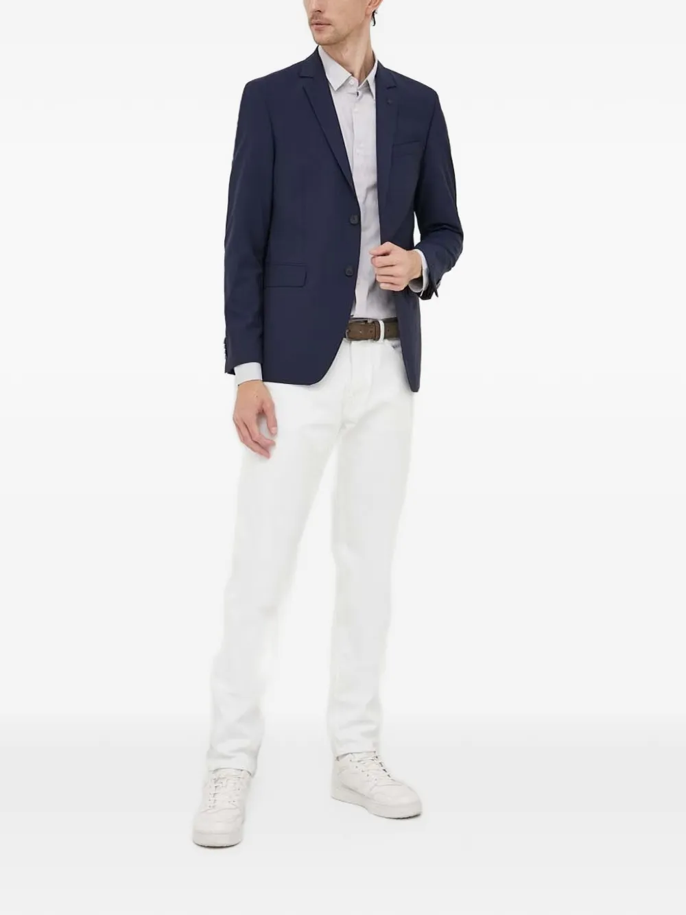 Karl Lagerfeld notch-lapel tailored blazer Blauw