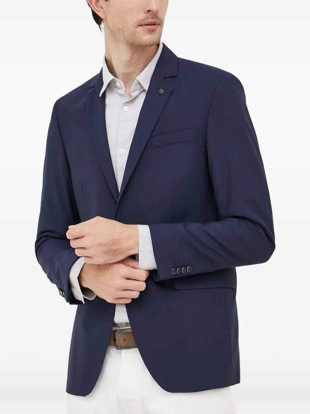 Karl Lagerfeld notch-lapel tailored blazer - Blau