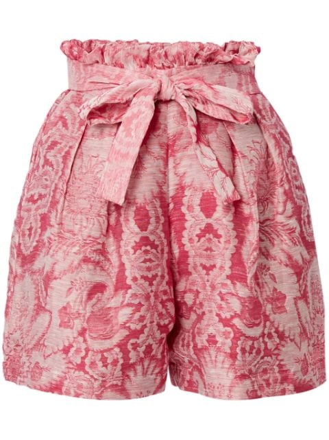 ERDEM floral-jacquard tied shorts