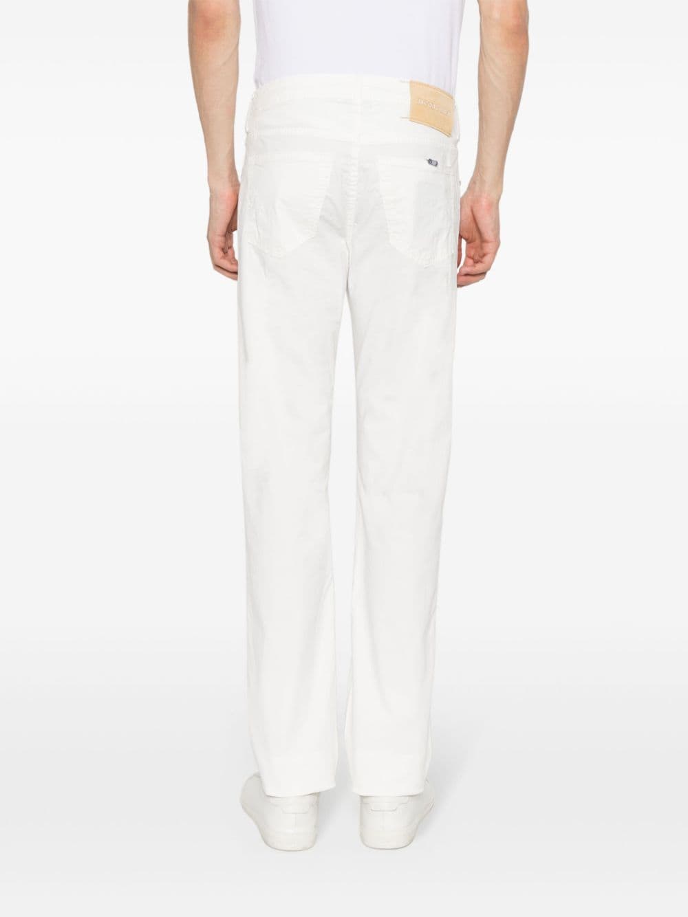 Shop Jacob Cohen Bard Mid-waist Slim-cut Jeans In Weiss