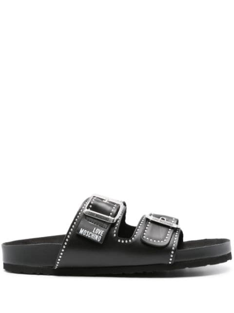 Love Moschino stud-embellished buckled sandals