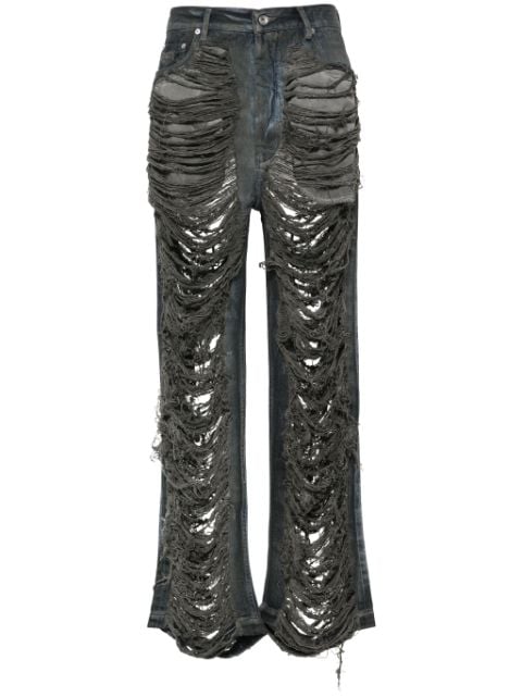 Rick Owens DRKSHDW jeans rectos con efecto envejecido