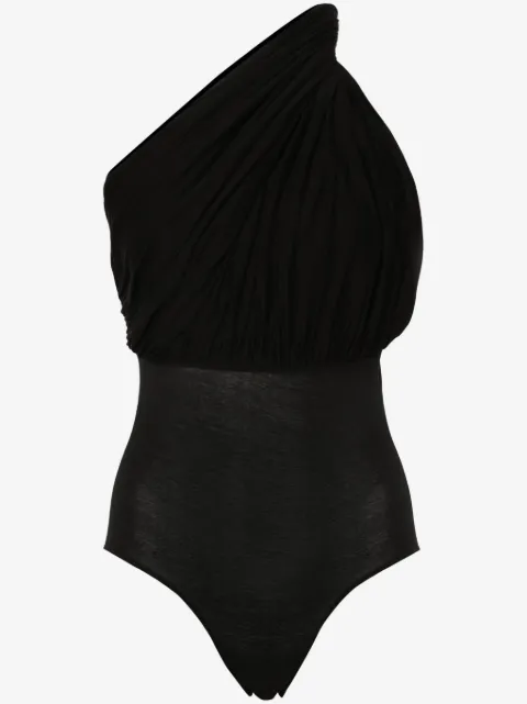 Rick Owens one-shoulder draped bodysuit