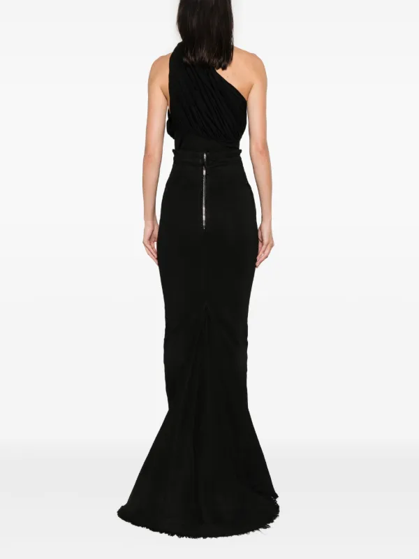 【関税&送料込み】Rick Owens One-Shoulder Draped Dress Rick Owens one-shoulder Draped Bodysuit | Black | FARFETCH