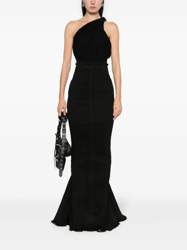 【関税＆送料込み】Rick Owens One-Shoulder Draped Dress RICK OWENS One-shoulder draped stretch-jersey gown | NET-A