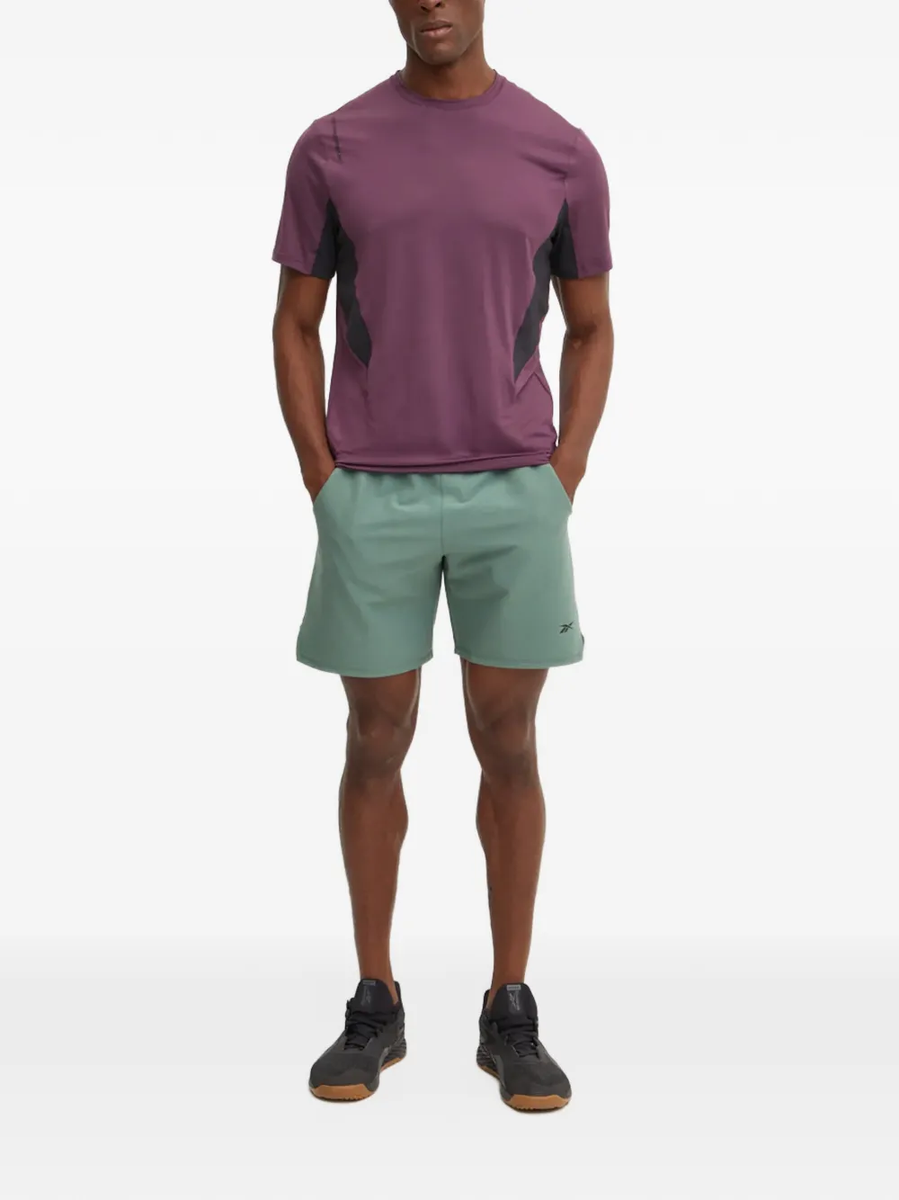 Reebok Certified Athlete+ curved-hem T-shirt Paars