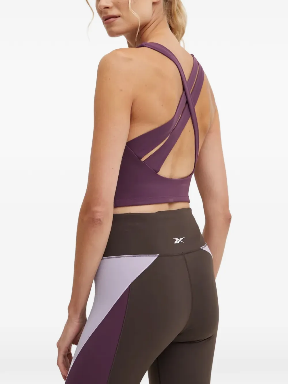 Reebok crossed straps bra Paars