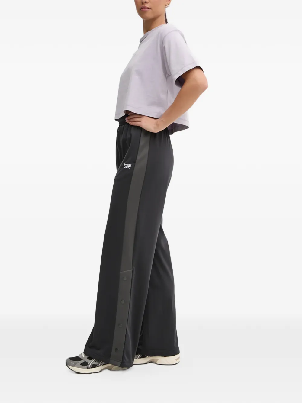 Reebok button trim trousers Zwart