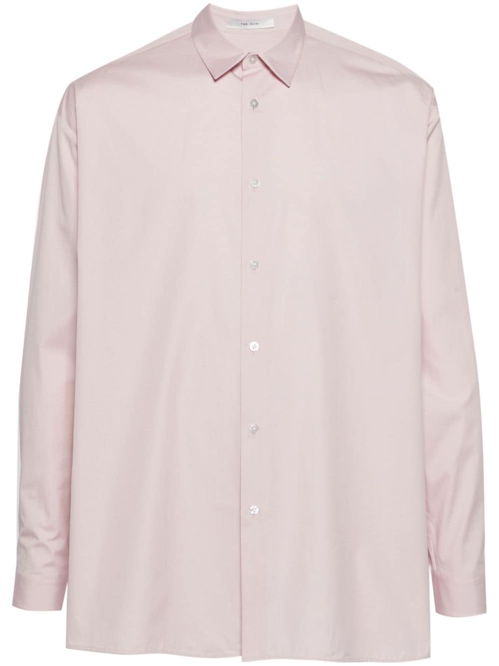 The Row Albie Cotton Shirt In Pink