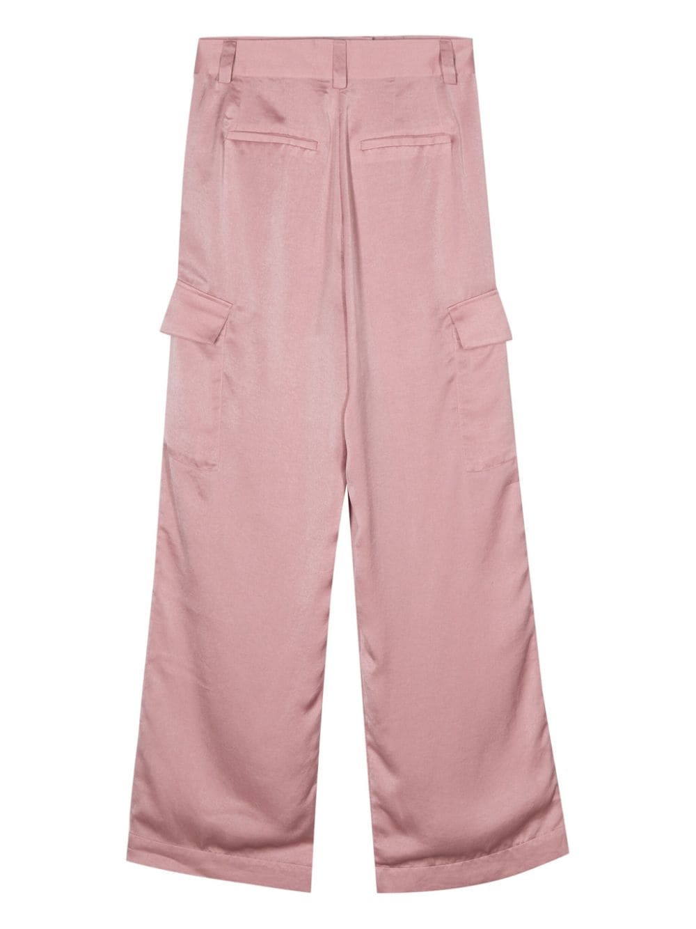 Shop Ba&sh Cary Satin Straight-leg Cargo Pants In 粉色