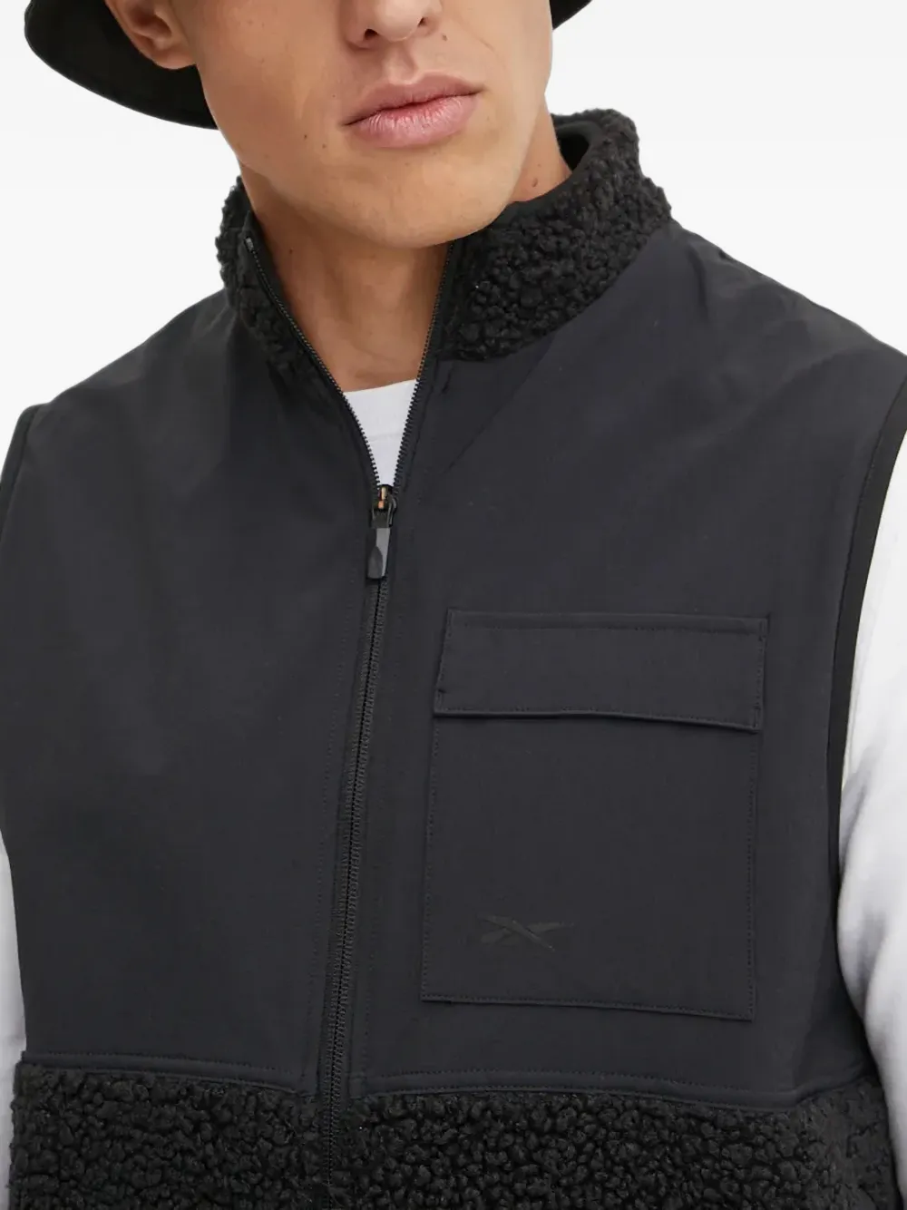 Reebok zip sherpa jacket Zwart