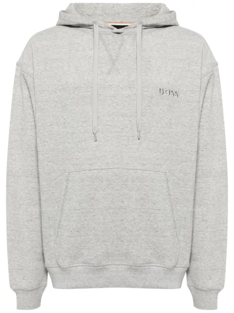 BOSS logo-embroidered hoodie