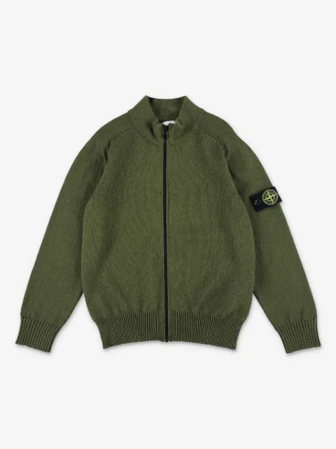 Stone Island Junior cardigan à motif Compass