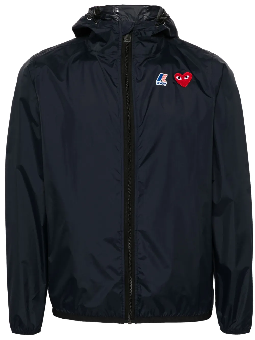 Comme Des Garçons Play x K-Way jack met hartpatch Blauw