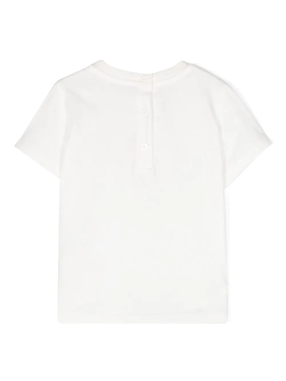 Fendi Kids T-shirt met geborduurde bloemen - Wit