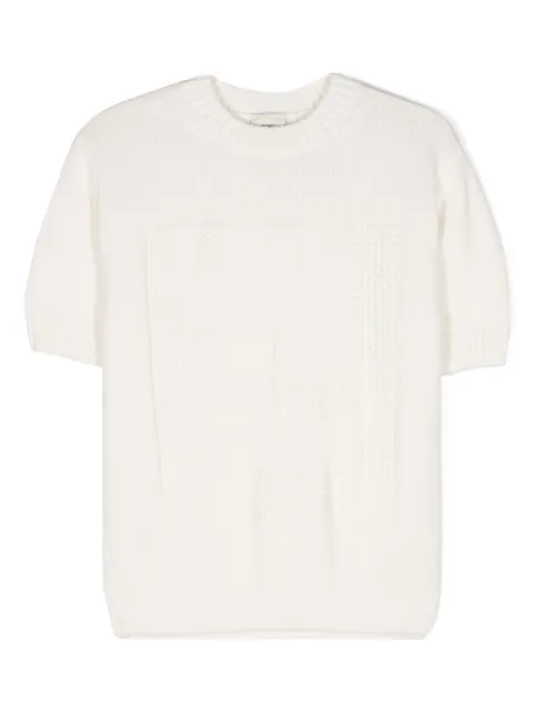 Fendi Kids FF-jacquard knitted top