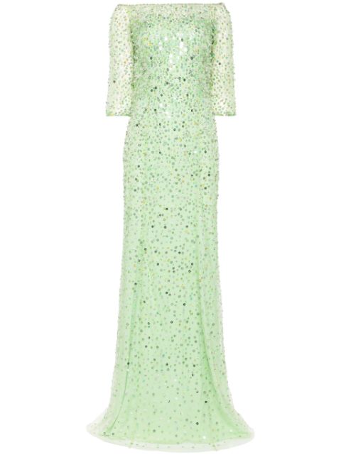 Jenny Packham Lantana sequin-embellished gown Women