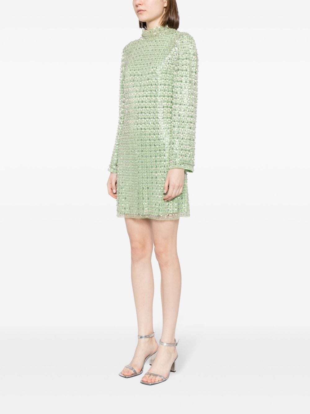 Jenny Packham Mini-jurk verfraaid met kristallen Groen