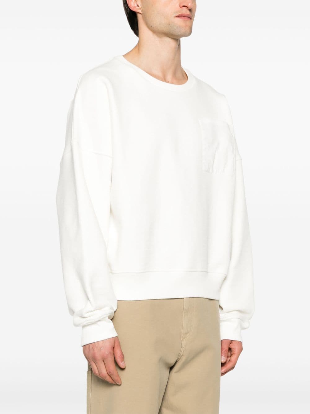 Shop The Row Troy Jersey Sweatshirt In White