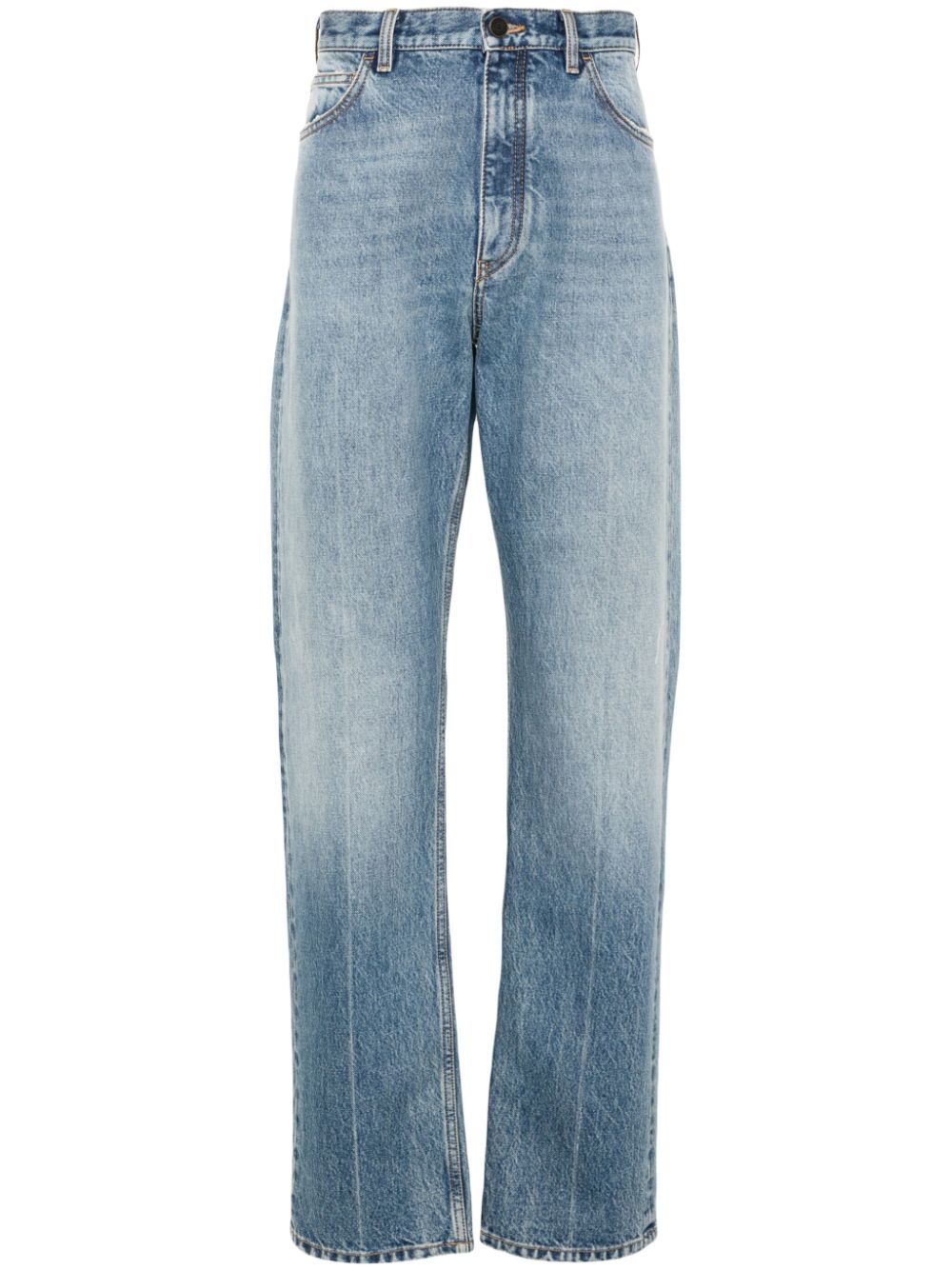 The Row Fred Mid-rise Straight-leg Jeans In Blue