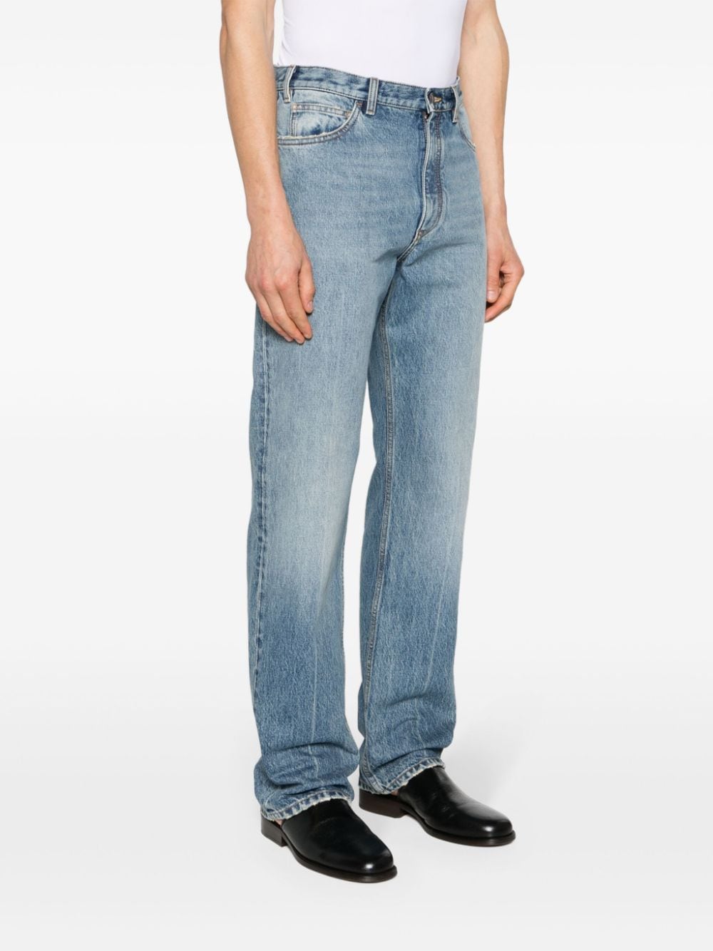 Shop The Row Fred Mid-rise Straight-leg Jeans In Blue