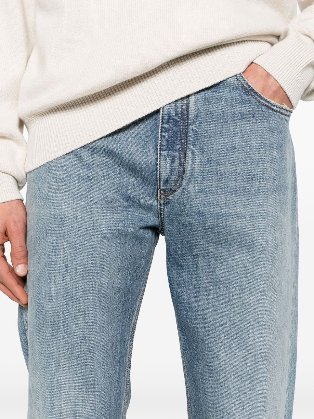 Shop The Row Fred Mid-rise Straight-leg Jeans In Blue