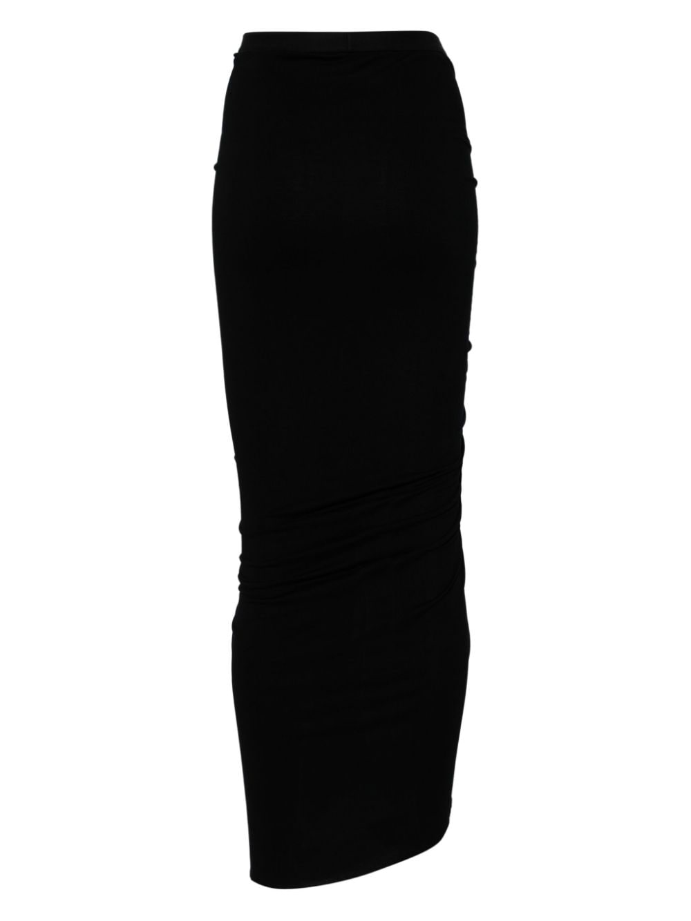Shop Rick Owens Waist-detail Asymmetric Skirt In Black
