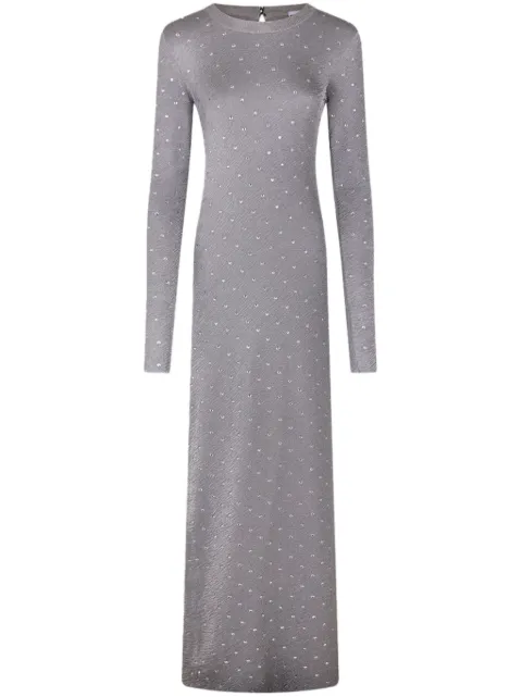 Rabanne rhinestone-embellished open-back maxi dress