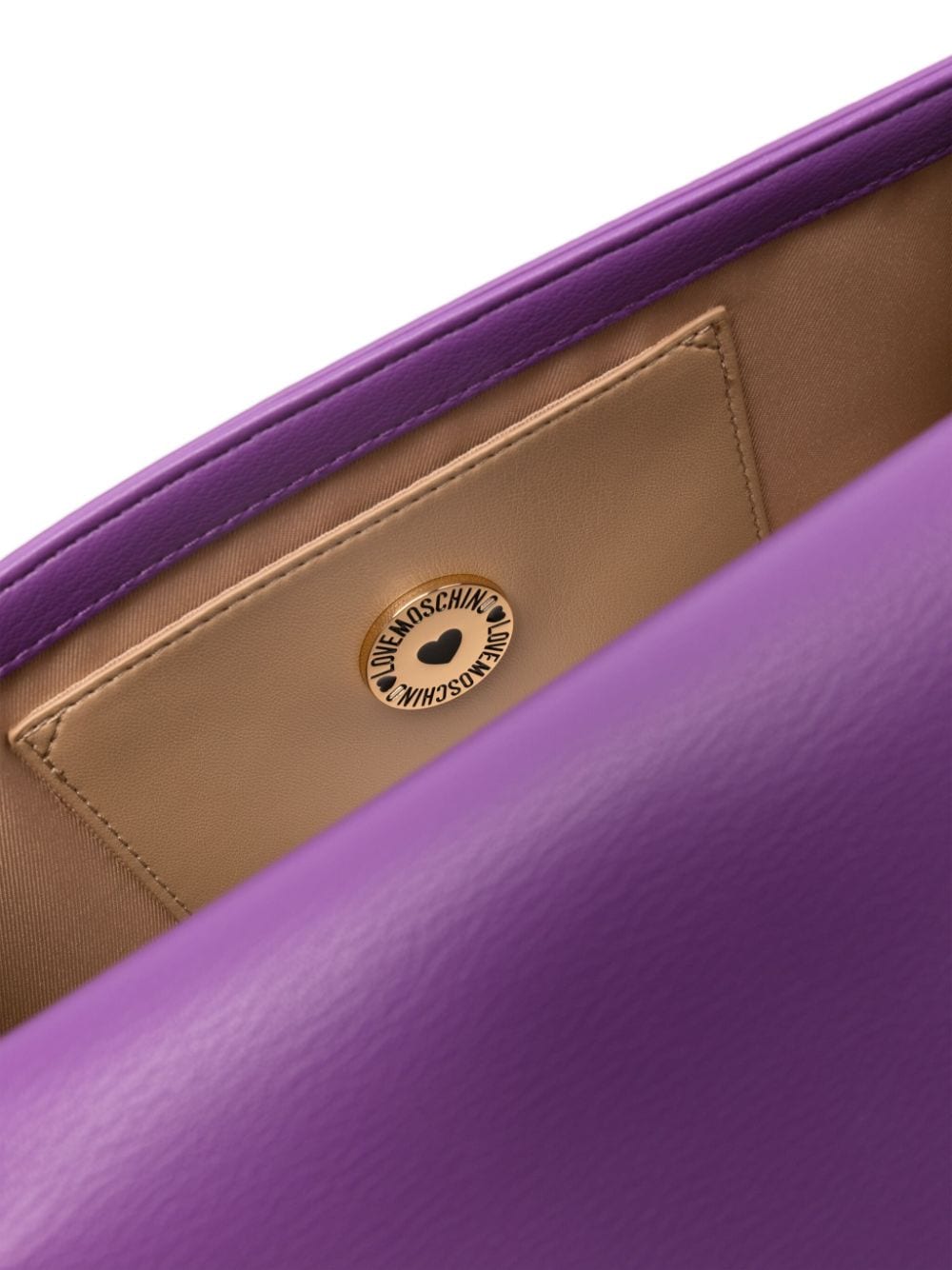 Shop Love Moschino Logo-lettering Cross Body Bag In Purple