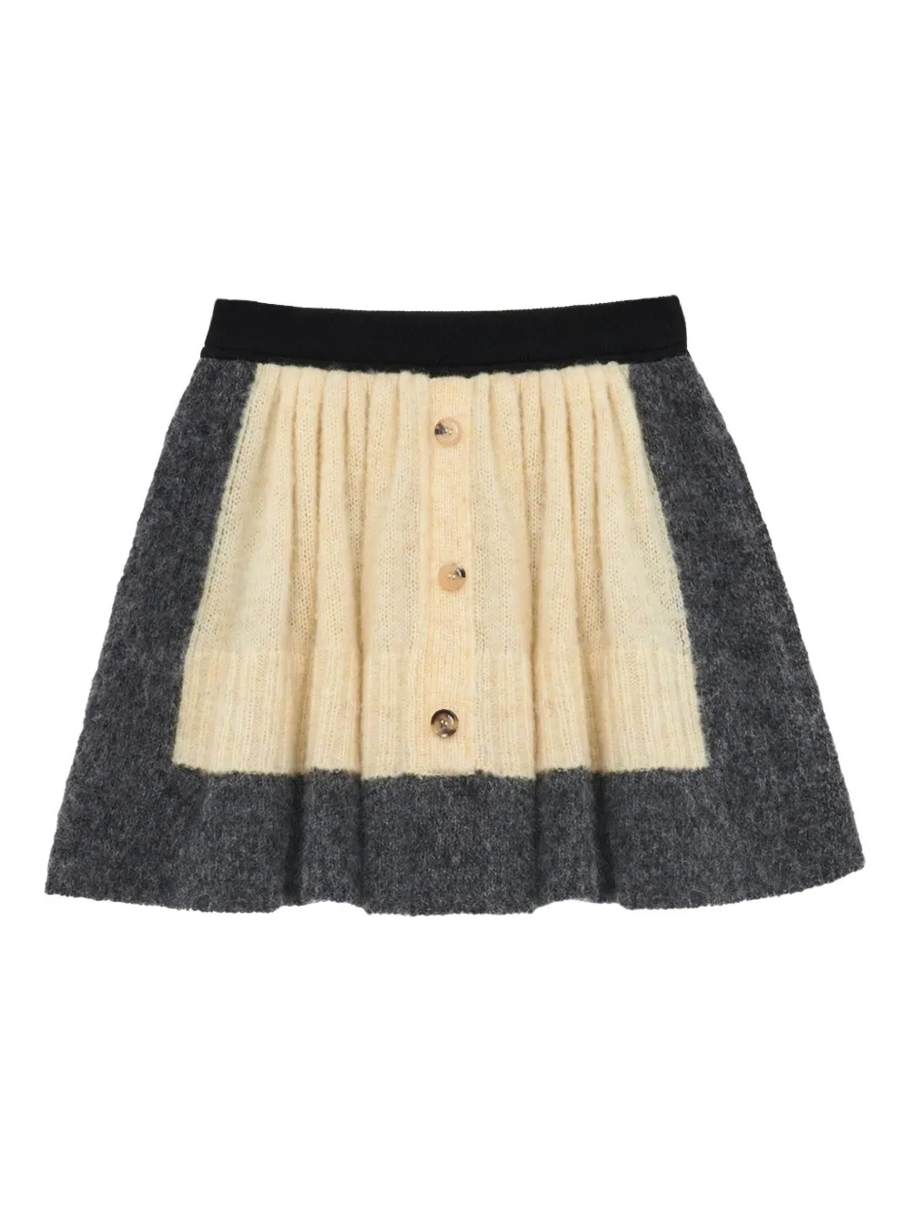 Loewe Pleated Button-embellished Mini Skirt